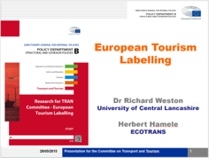European Tourism Labelling - Research for TRAN Committee